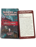 Injuries and Vile Deeds Spell Cards