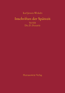 Inschriften Der Spatzeit: Teil III: Die 25. Dynastie