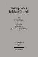 Inscriptiones Judaicae Orientis: Volume III: Syria and Cyprus