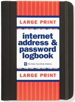 Internet Log Bk Large Print Black - Peter Pauper Press, Inc (Creator)