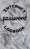 internet password logbook: Internet Password Logbook Large Print with Tabs - Gray wooden Cover
