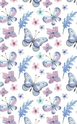 Internet Password Organizer: Never Forget A Password Again! 5" x 8" Blue Butterfly Effect Design, Small Password Organizer With Tabbed Pages, Pocket-Size Over 220 Record User And Password. - And Scott, Ellie