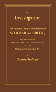Investigation Into Mr. Malone's Claim to Charter of Scholar: Volume 24