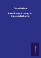 Investitionsrechnung Fur Industriefachwirte