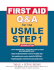 First Aid Q&a for the Usmle Step 1, Third Edition