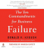 The Ten Commandments for Business Failure