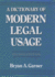 A Dictionary of Modern Legal Usage (Oxford Paperbacks)