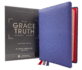 Niv, the Grace and Truth Study Bible, Premium Goatskin Leather, Blue, Premier Collection, Black Letter, Art Gilded Edges, Comfort Print