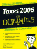 Taxes 2006 for Dummies (Taxes for Dummies)