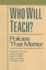 Who Will Teach? : Policies That Matter