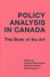 Policy Analysis in Canada: the State of the Art