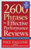 2600 Phrases for Effective Performance Reviews: Ready-to-Use Words and Phrases That Really Get Results