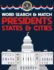 Presidents States and Cities: Usa Word Search and Match Activity Logical Puzzle Games Book Large Print Size America Capitol Hill Theme Design Soft C