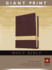 Holy Bible, Giant Print Nlt, Tutone (Red Letter, Leatherlike, Wine/Gold)