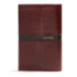 Csb Personal Size Bible, Saddle Brown Leathertouch With Magnetic Flap