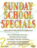 Sunday School Specials