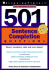 501 Sentence Completion Questions (501 Series)