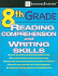 8th Grade Reading Comprehension and Writing Skills