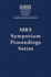 Materials and Physics for Nonvolatile Memories: Volume 1160 (Mrs Proceedings)