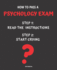Notebook How to Pass a Psychology Exam: Read the Instructions Start Crying 7, 5x9, 25