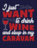 I Just Want to Drink Wine and Sleep in My Caravan: I Just Want to Drink Wine and Sleep in My Caravan on Dark Blue Cover (8.5 X 11) Inches 110 Pages, ...Sleep in My Caravan on Dark Blue Sketchbook)