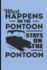 What Happens on the Pontoon Stays on the Pontoon: Sailing Journal Pontoon Boat-Blank Lined Journal Notebook Planner
