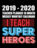 2019-2020 Teacher Planner 18 Month Weekly Monthly Calendar I Teach Super Heroes: Simple Academic Planner and Organizer for Teachers (Old School Teachers Organizer Planners)