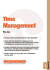 Time Management: Life and Work 10.09