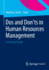 Dos and Don'ts in Human Resources Management: A Practical Guide