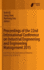Proceedings of the 22nd International Conference on Industrial Engineering and Engineering Management 2015: Core Theory and Applications of Industrial Engineering (Volume 1)