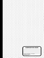 Isometric Grid Graph Paper Notebook - 1/4 Inch Equilateral Triangle Graph Pages - 100 Pages / 50 Sheets, 9-3/4" X 7-1/2"