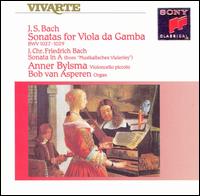 J.S. Bach: Sonatas for Viola da Gamba; J.C.F. Bach; Sonata in A - Anner Bylsma (cello); Bob van Asperen (organ)