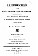 Jahrbcher fr philologie und paedagogik