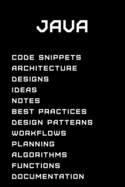 Java Code Snippets: Dot Grid Notebook - 6 x 9 inches, 110 Pages - Tailored, Programming, Office Softcover Journal
