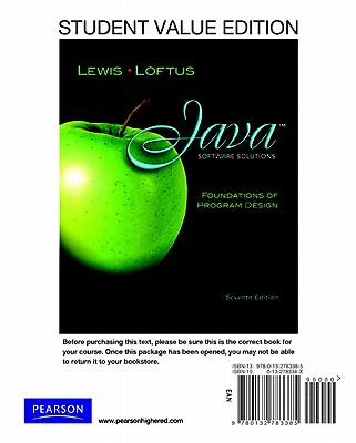 Java Software Solutions, Student Value Edition - Lewis, John, Dr., Ed.D, and Loftus, William
