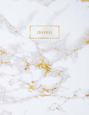 Journal: Beautiful White Marble with Gold and Rose Gold Inlay and Gold Lettering - Marble & Gold Journal - 150 College-ruled Pages - 8.5 x 11 - A4 Size - Shady Grove Notebooks