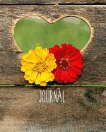 Journal: Blank Lined Journal Country Wood Heart Cutout