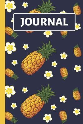 Journal: Blue, Yellow Flower and Pineapple Journal / Notebook - Creations Co, Colorful