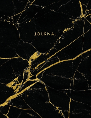 Journal: Classic Black and White Marble with Gold Inlay and Lettering - Marble & Gold Journal - 150 College-ruled Pages - 8.5 x 11 - A4 Size - Shady Grove Notebooks