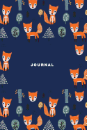 Journal: Fox Journal Notebook for Girls & Boys, Kids. 150 Pages Lined Diary 6x9 Inches for Writing