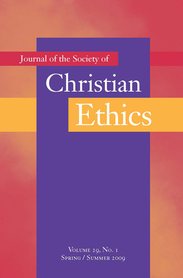 Journal of the Society of Christian Ethics: Spring/Summer 2009, Volume 29, No. 1 - Iozzio, Mary Jo (Editor), and Jung, Patricia Beattie, Ph.D. (Editor)