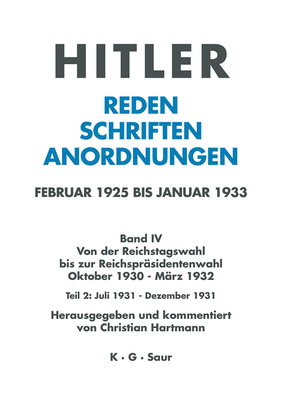 Juli 1931 - Dezember 1931 - Hartmann, Christian (Editor)