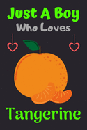 Just A Boy Who Loves Tangerine: A Super Cute Tangerine notebook journal or dairy - Tangerine lovers gift for boys - Tangerine lovers Lined Notebook Journal (6"x 9")