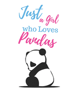 Just A Girl Who Loves Pandas Journal: College Ruled Lined Composition Notebook with Panda Cover
