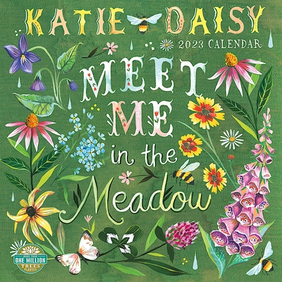 Katie Daisy 2023 Wall Calendar: Meet Me in the Meadow | 12" X 24" Open | Amber Lotus Publishing - Katie Daisy/ Amber Lotus Publishing