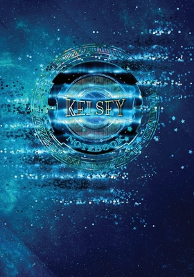 Kelsey Notebook: Art Deco - 7"X10" Blue Spiritual Cosmic Composition Book - Spiritual Fairy, Cosmic