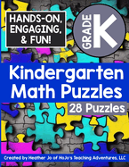 Kindergarten Math Puzzles: Kids Ages 4, 5, 6, & 7 - Matching Words to Numbers, Place Value Blocks, Counting, 2D Shapes, Geometric Shapes, Adding, Subtracting, & MORE