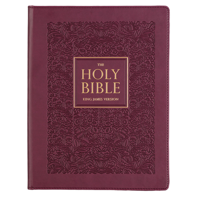 KJV Holy Bible, Large Print Note-Taking Bible, Faux Leather Hardcover - King James Version, Plum - Christian Art Gifts (Creator)