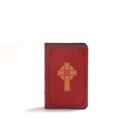 KJV Large Print Compact Reference Bible, Celtic Cross Crimson Leathertouch