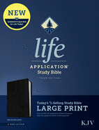 KJV Life Application Study Bible, Third Edition, Large Print (Bonded Leather, Black, Red Letter)